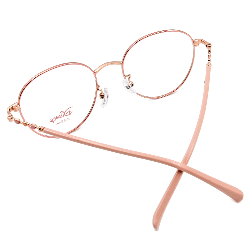 Disney-粉萌季 l 春採花蜜 波士頓框眼鏡 粉桃橘