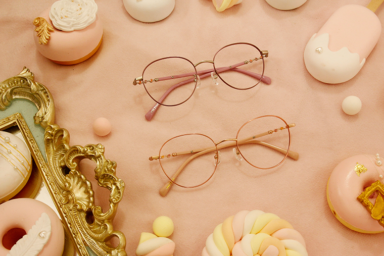 Disney-粉萌季 l 春採花蜜 波士頓框眼鏡 粉桃橘