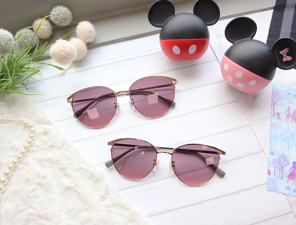 Disney 史迪奇│夏威夷派對 貓框太陽眼鏡 葡萄紫 (小框款)