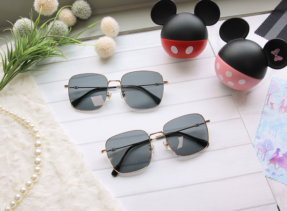 Disney 米奇│牛津廣場 方框太陽眼鏡 炭晶黑 (小框款)