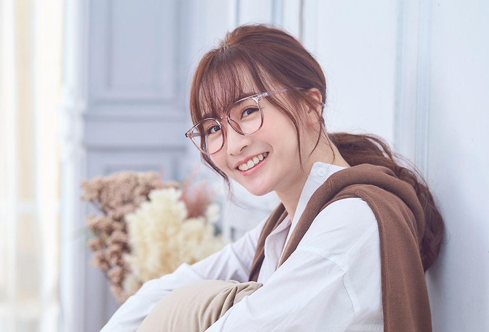 極．舒適系列｜極清新 威靈頓框眼鏡｜粉透棕