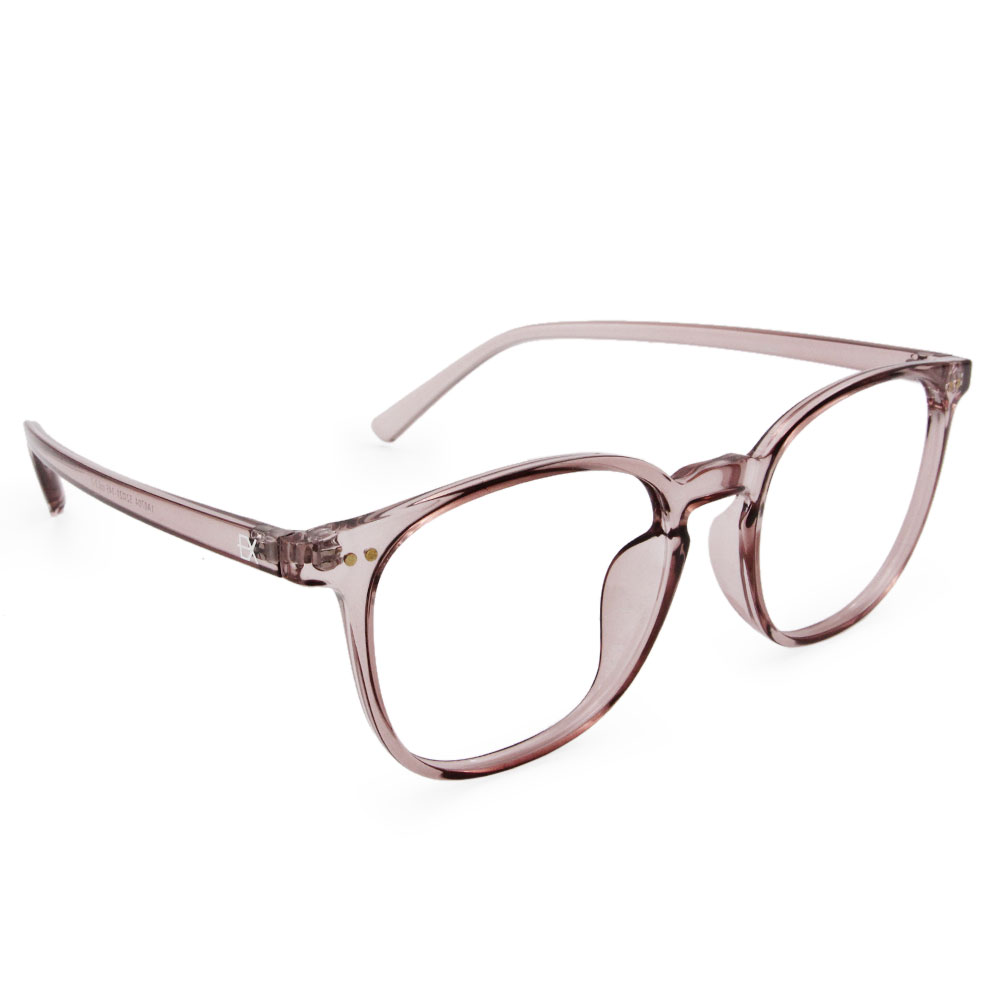 極．舒適系列｜極清新 威靈頓框眼鏡｜粉透棕