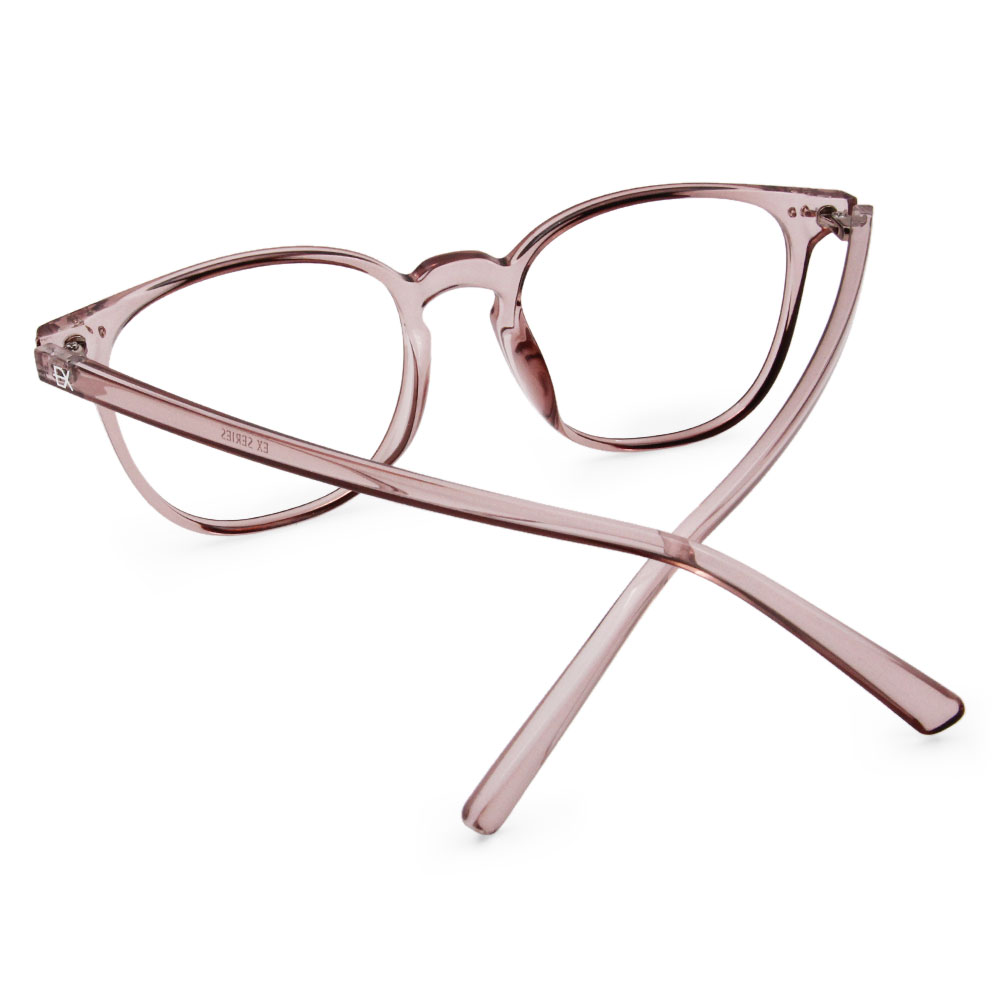 極．舒適系列｜極清新 威靈頓框眼鏡｜粉透棕