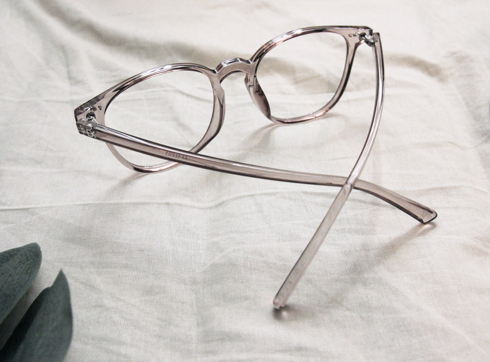 極．舒適系列｜極清新 威靈頓框眼鏡｜粉透棕