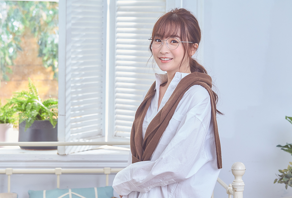 極．舒適系列｜極俏皮 橢圓框眼鏡｜灰綠色