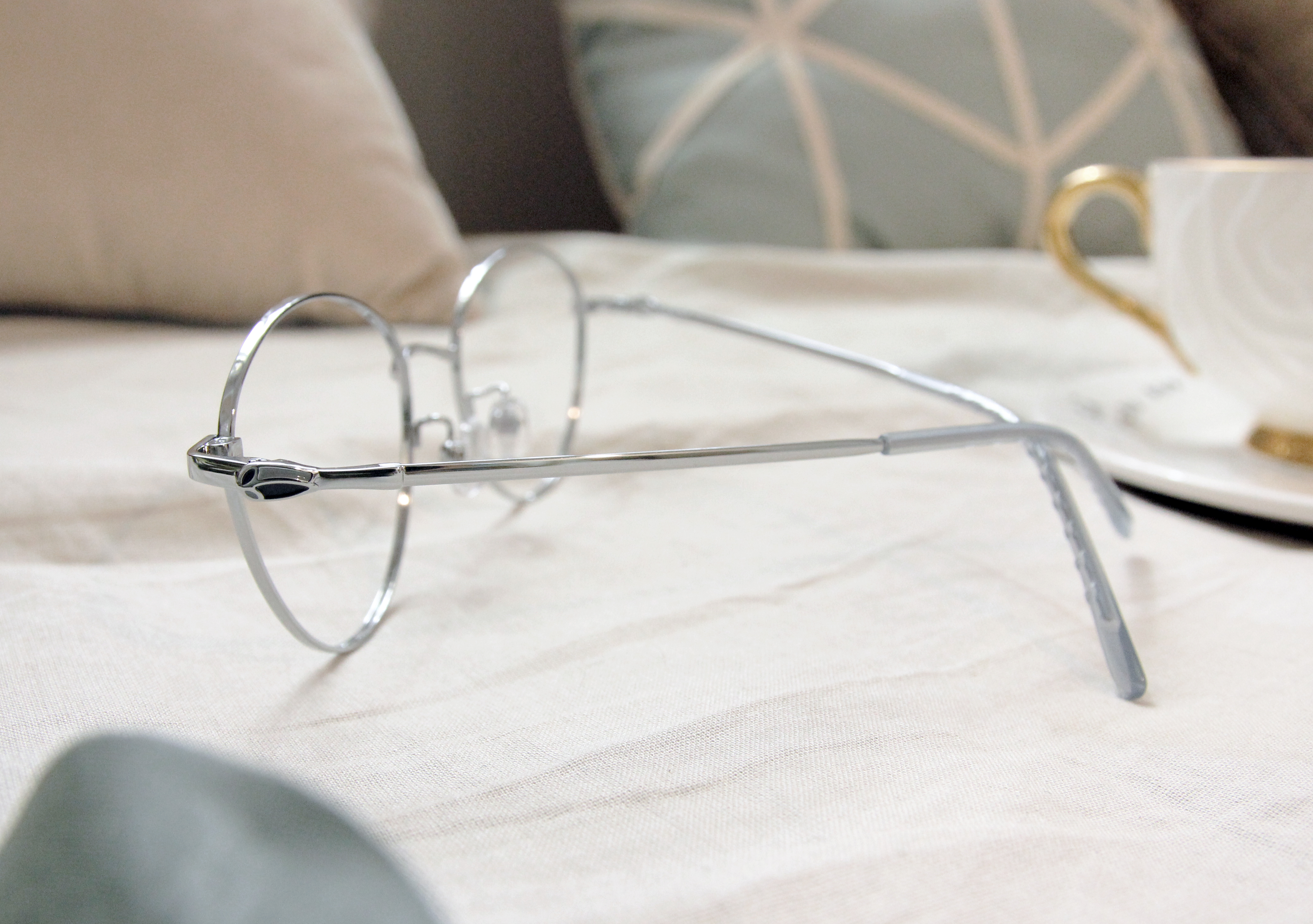 極．舒適系列｜極俏皮 橢圓框眼鏡｜灰綠色