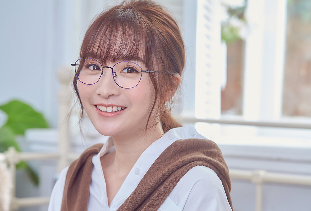 極．舒適系列｜極優雅 橢圓框眼鏡｜月夜紫