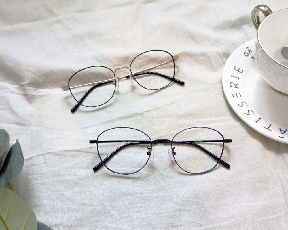 極．舒適系列｜極優雅 橢圓框眼鏡｜月夜紫