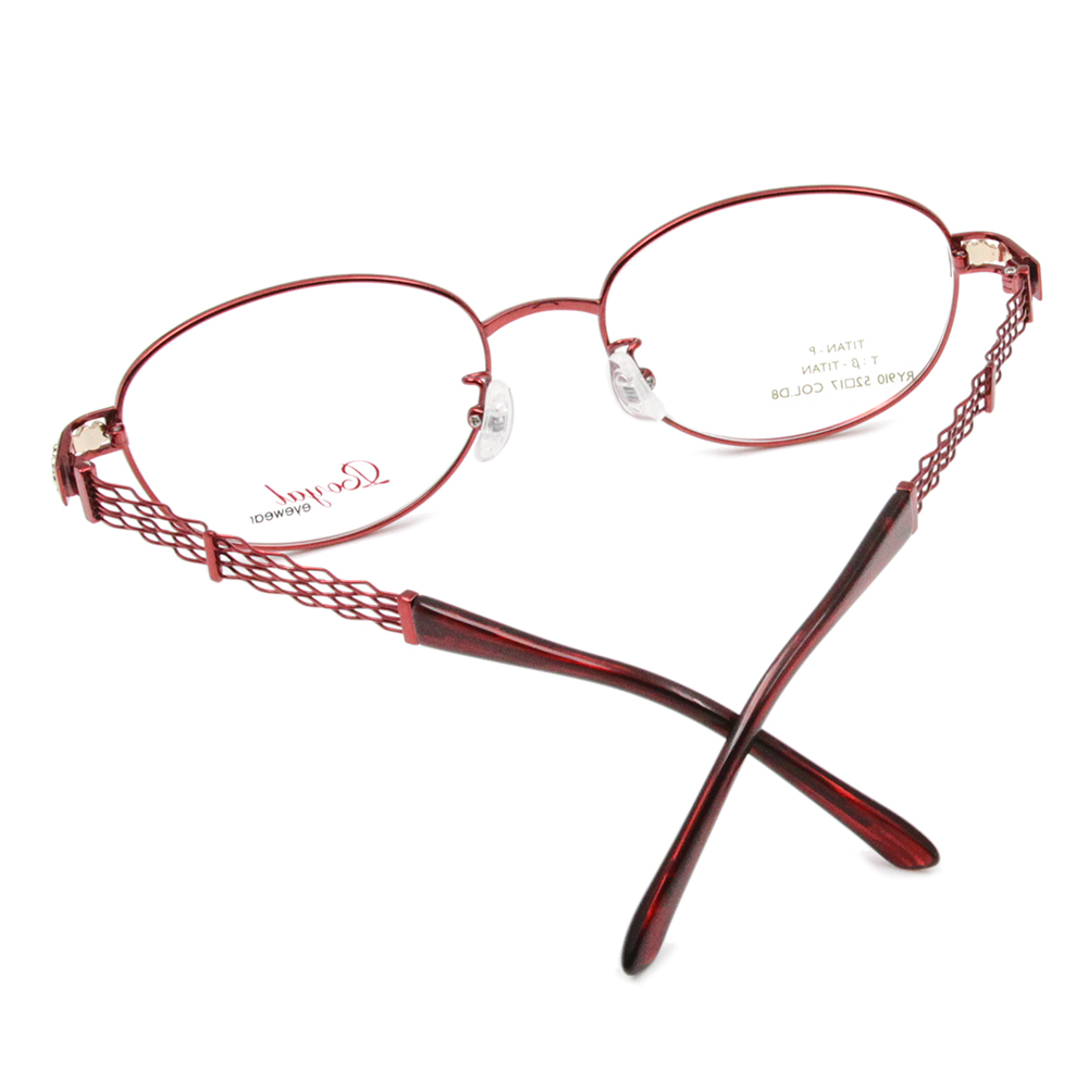 ROYAL | 流線造型圓框眼鏡 高貴紅