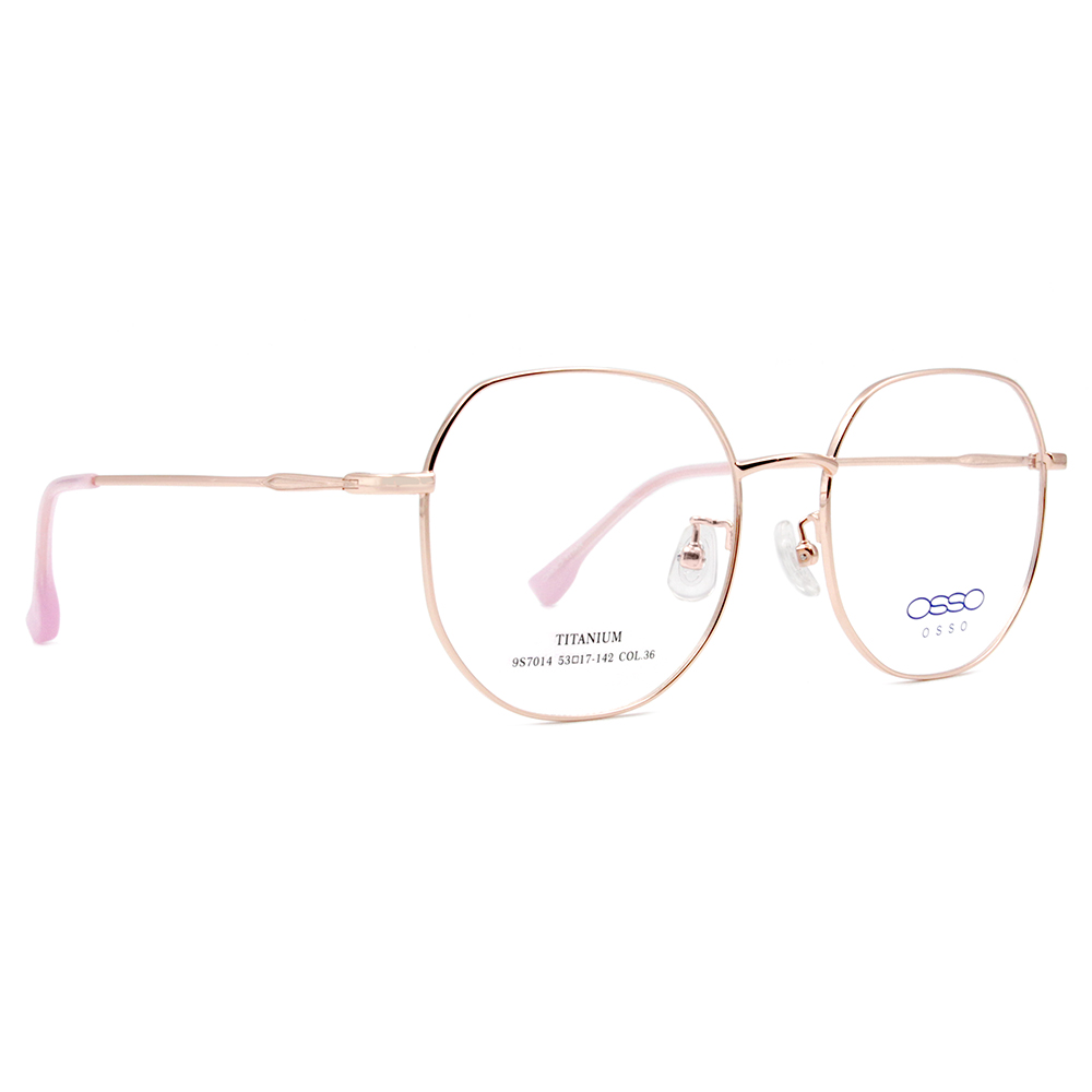 OSSO | 風格態度多邊框眼鏡 玫瑰金