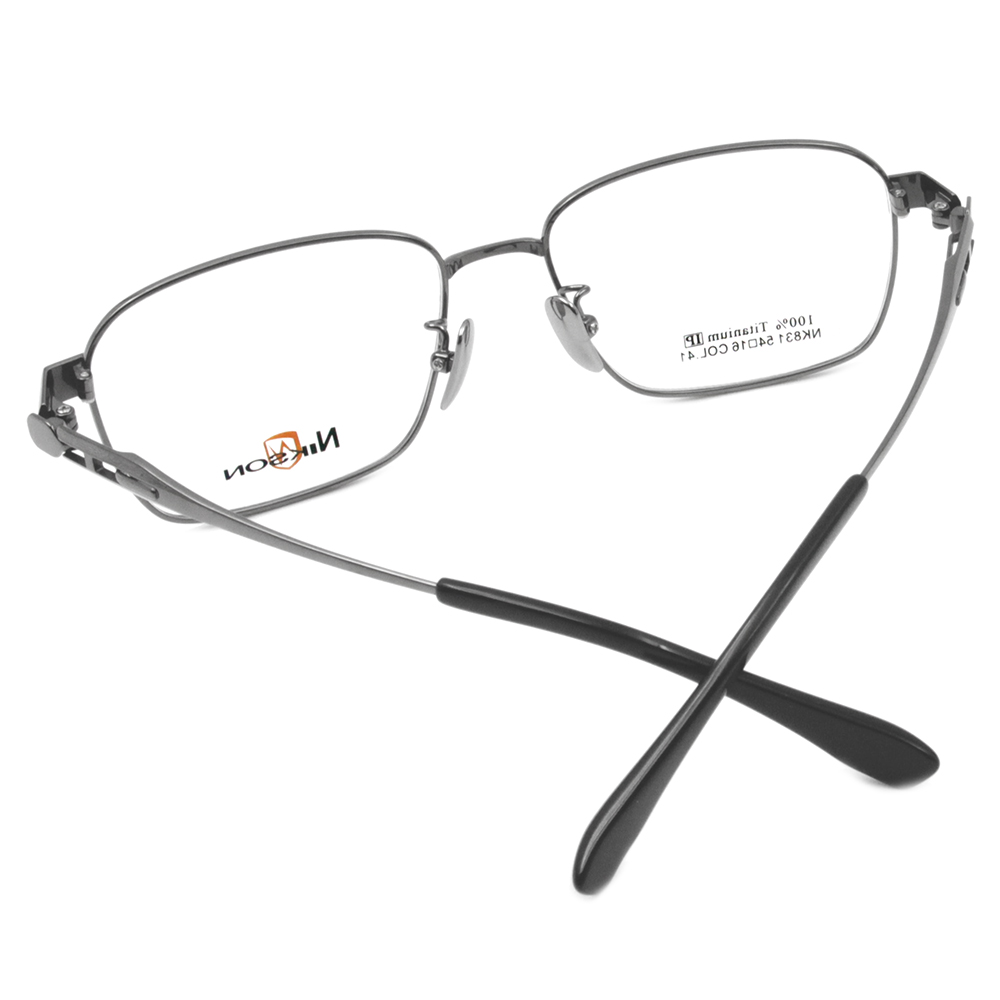 NIKSON | 設計質感方框眼鏡 純鐵灰
