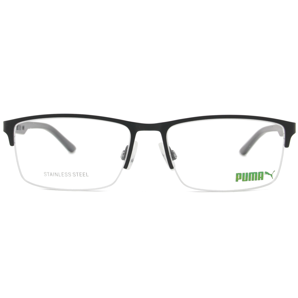 PUMA l 城市雅痞半框眼鏡 睿智黑