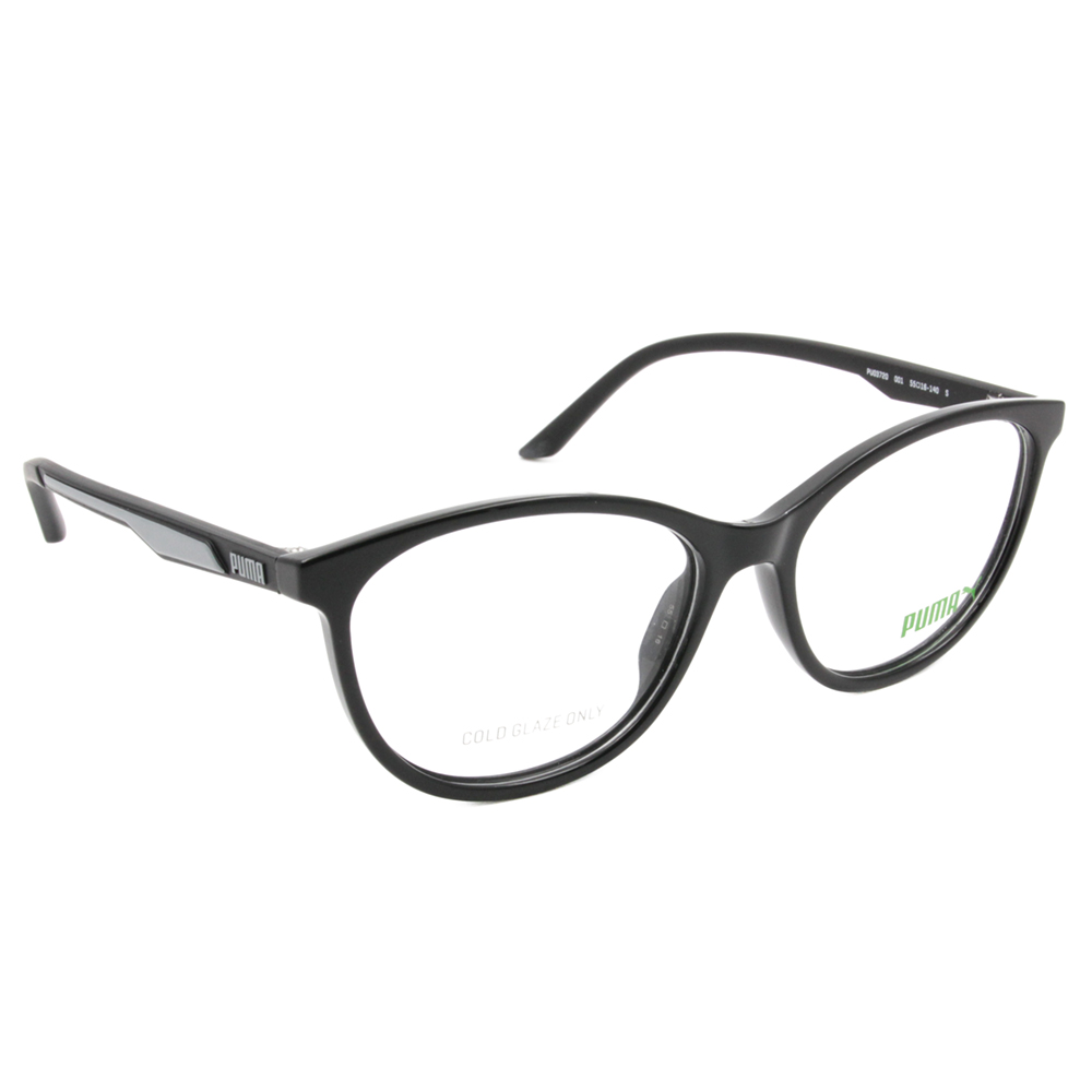 PUMA l 前衛造型橢圓框眼鏡 亮眼黑