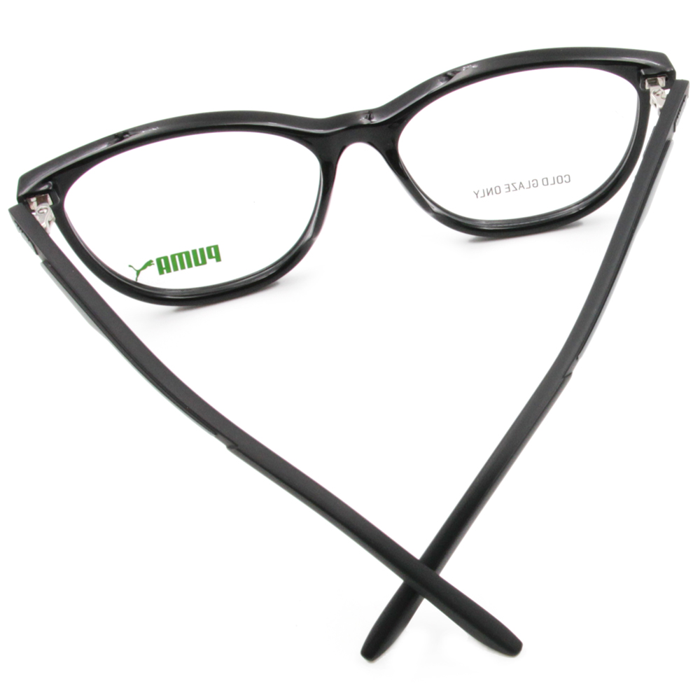 PUMA l 前衛造型橢圓框眼鏡 亮眼黑