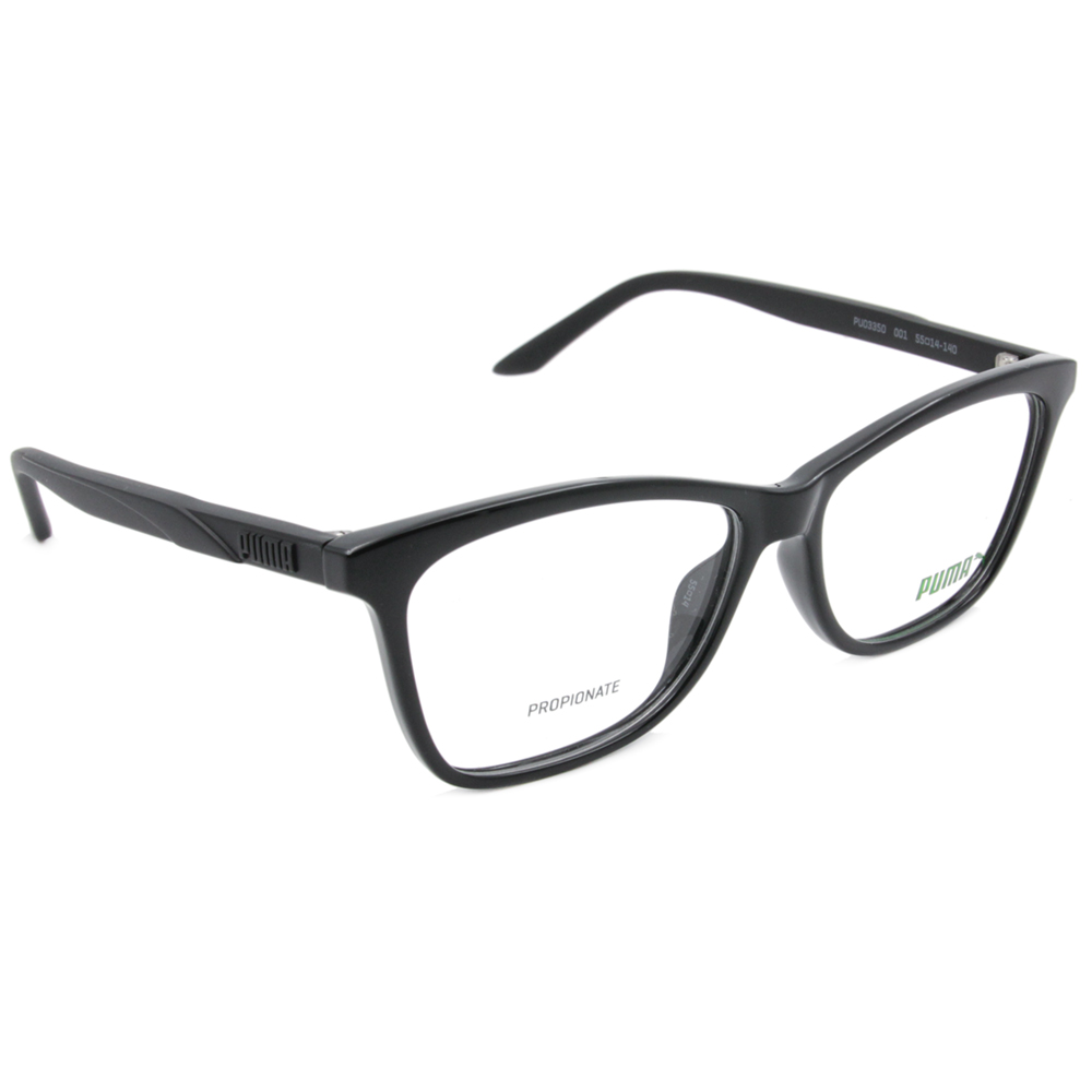 PUMA l 造型款威靈頓框眼鏡 鋼琴黑