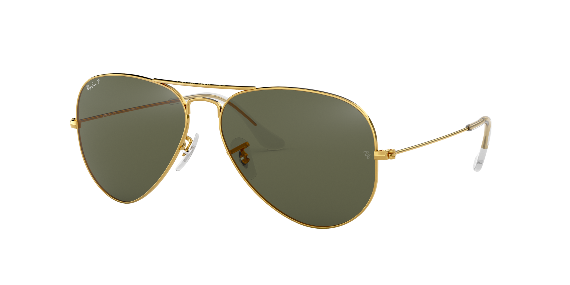 Ray Ban l 湯姆克魯斯同款-飛官框太陽眼鏡 偏光墨綠/金(62mm)