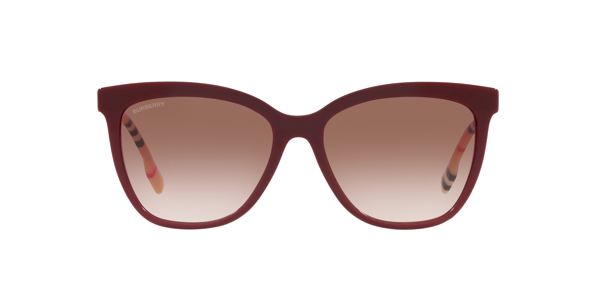 BURBERRY l 經典格紋貓眼框太陽眼鏡格調紅|BURBERRY-EYESmart寶島眼鏡