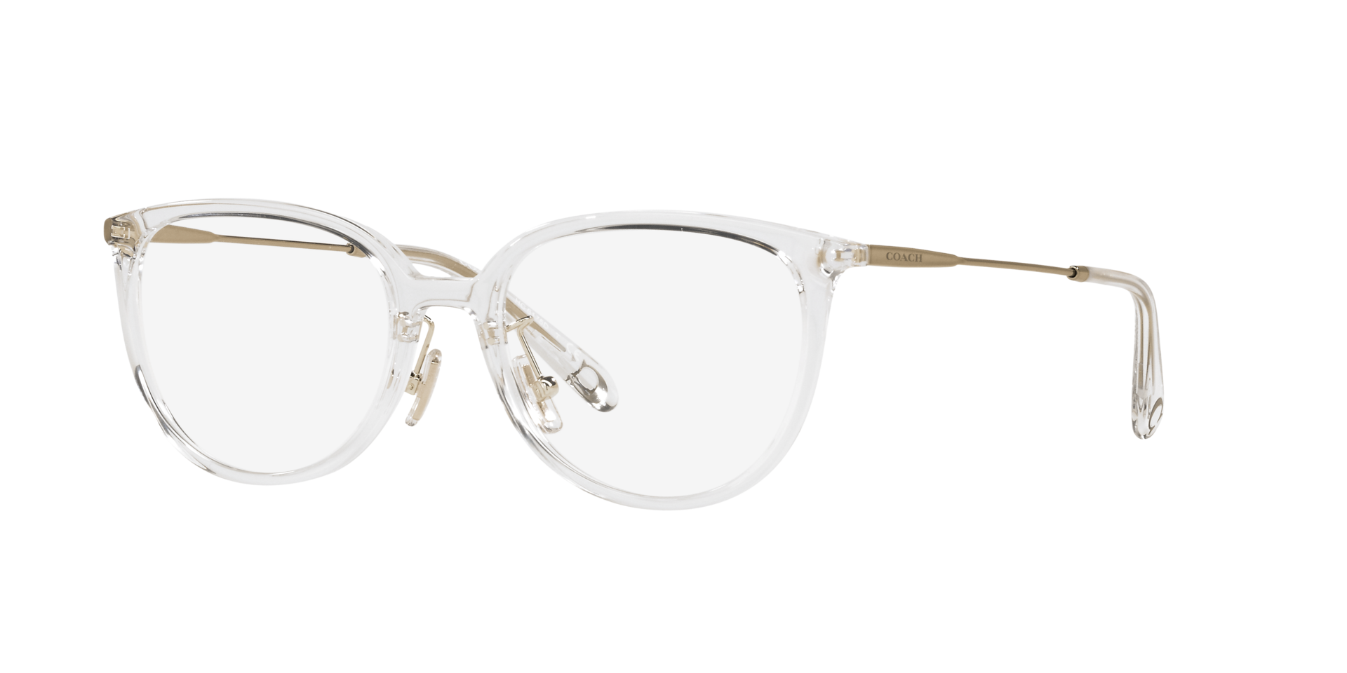COACH l 經典細邊圓框眼鏡 純淨透明