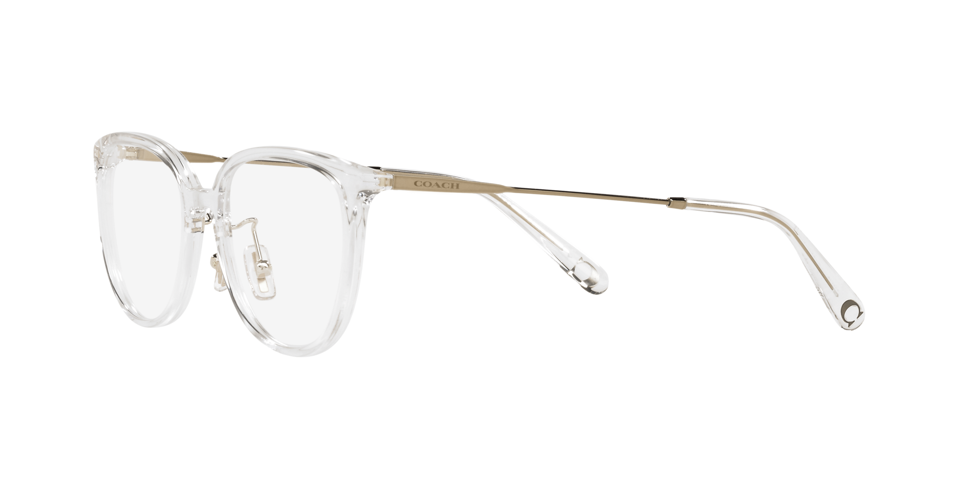 COACH l 經典細邊圓框眼鏡 純淨透明