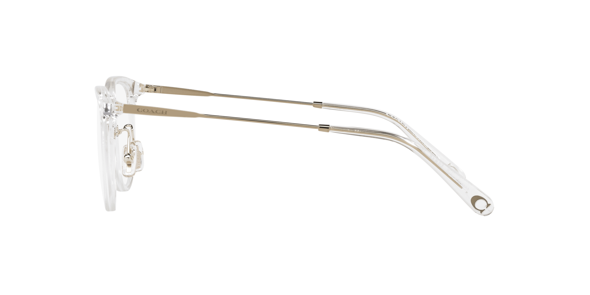 COACH l 經典細邊圓框眼鏡 純淨透明
