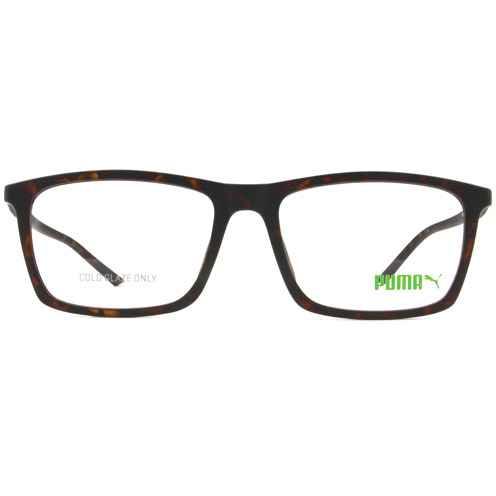 PUMA l 經典時尚風方框眼鏡 玳瑁棕