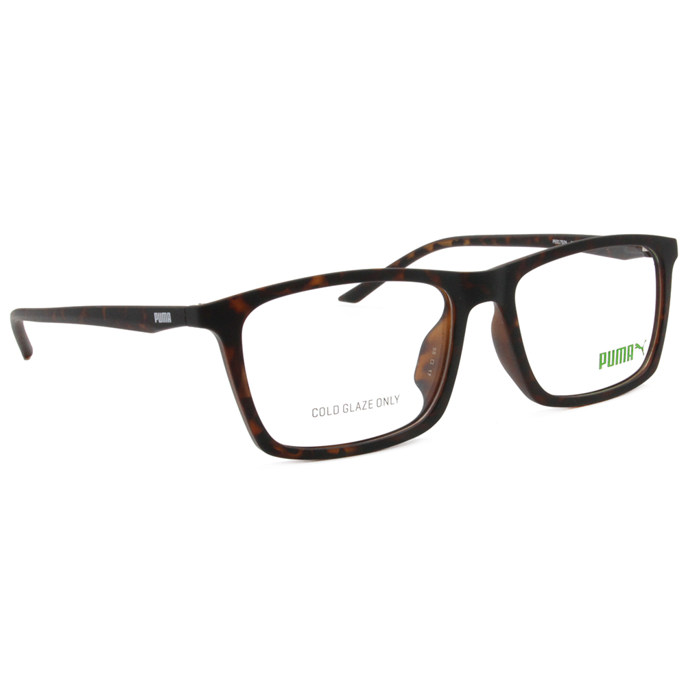 PUMA l 經典時尚風方框眼鏡 玳瑁棕