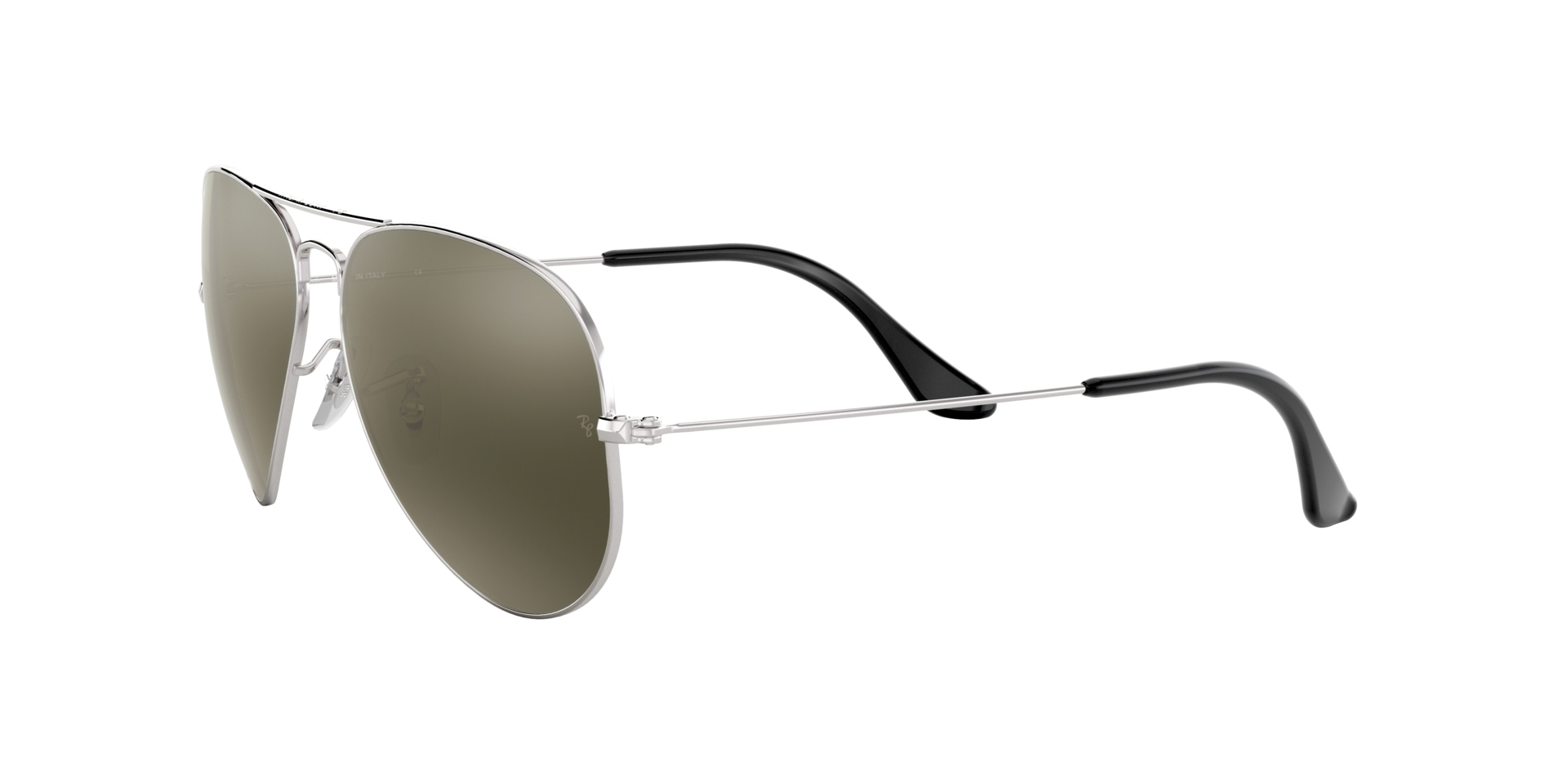Ray Ban l 率性水銀鏡面飛官框太陽眼鏡 墨綠/銀