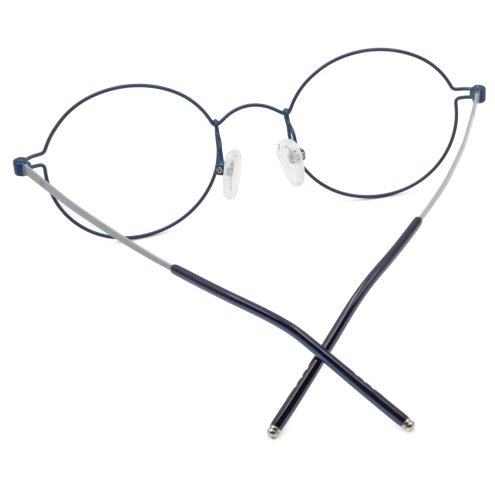 極．纖細輕款｜都會時尚圓框眼鏡 古典藍