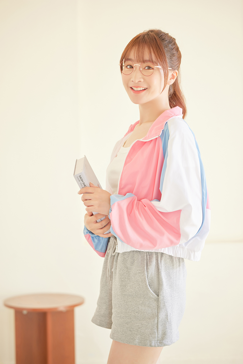 極．纖細輕款｜輕彈造型圓框眼鏡 殷紅/玫瑰金