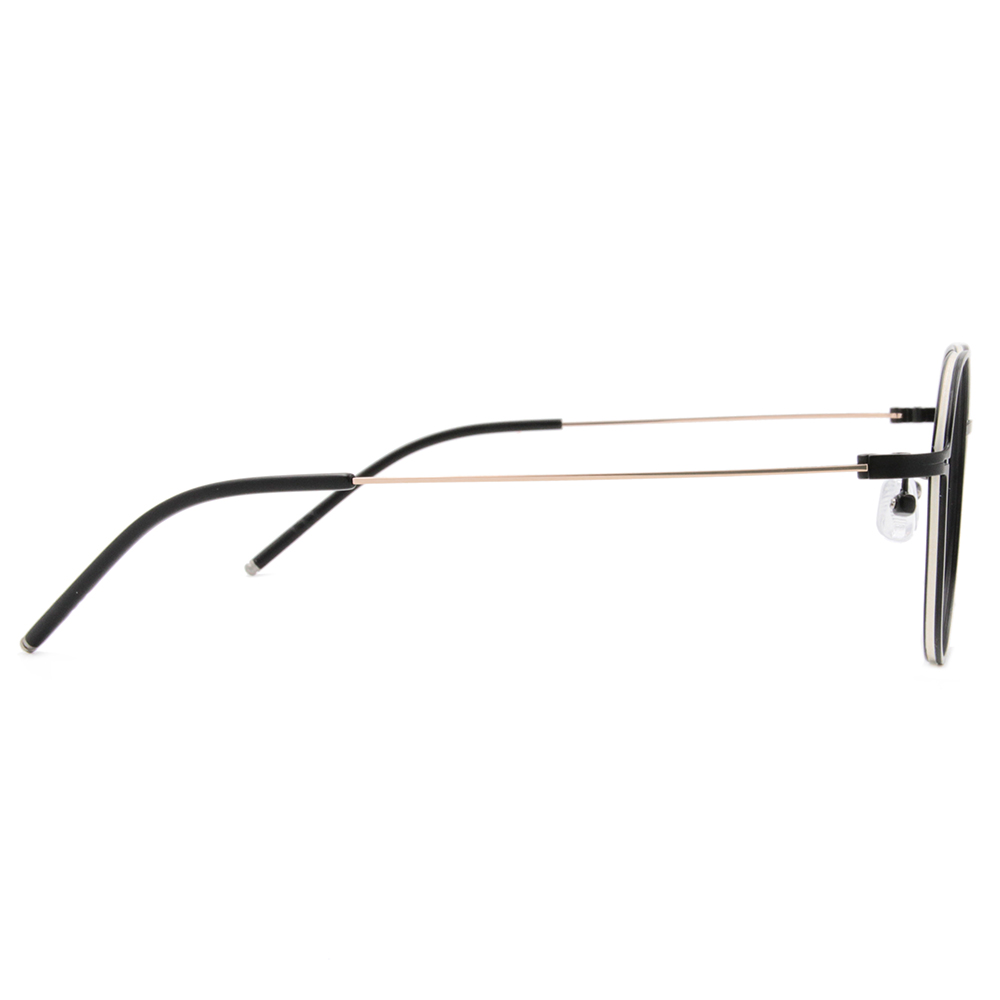 極．纖細輕款｜造型多邊圓框眼鏡 經典霧黑/白