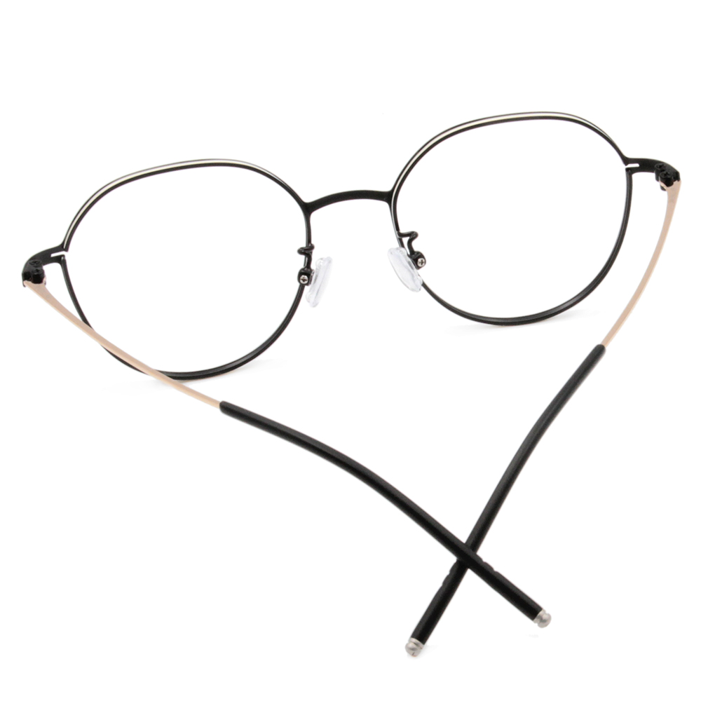 極．纖細輕款｜造型多邊圓框眼鏡 經典霧黑/白