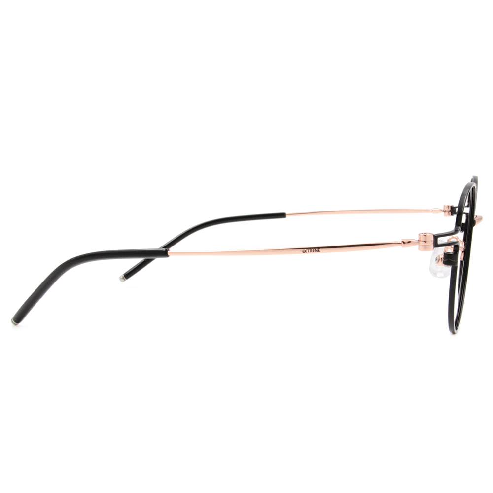 極．纖細輕款｜輕盈舒適波士頓框眼鏡 玄黑/金