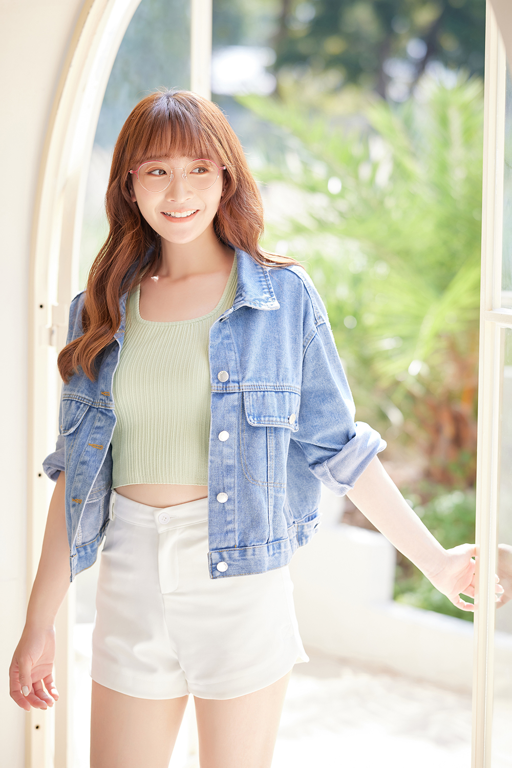 極．纖細輕款｜線圈造型波士頓框眼鏡 玫瑰金/紅