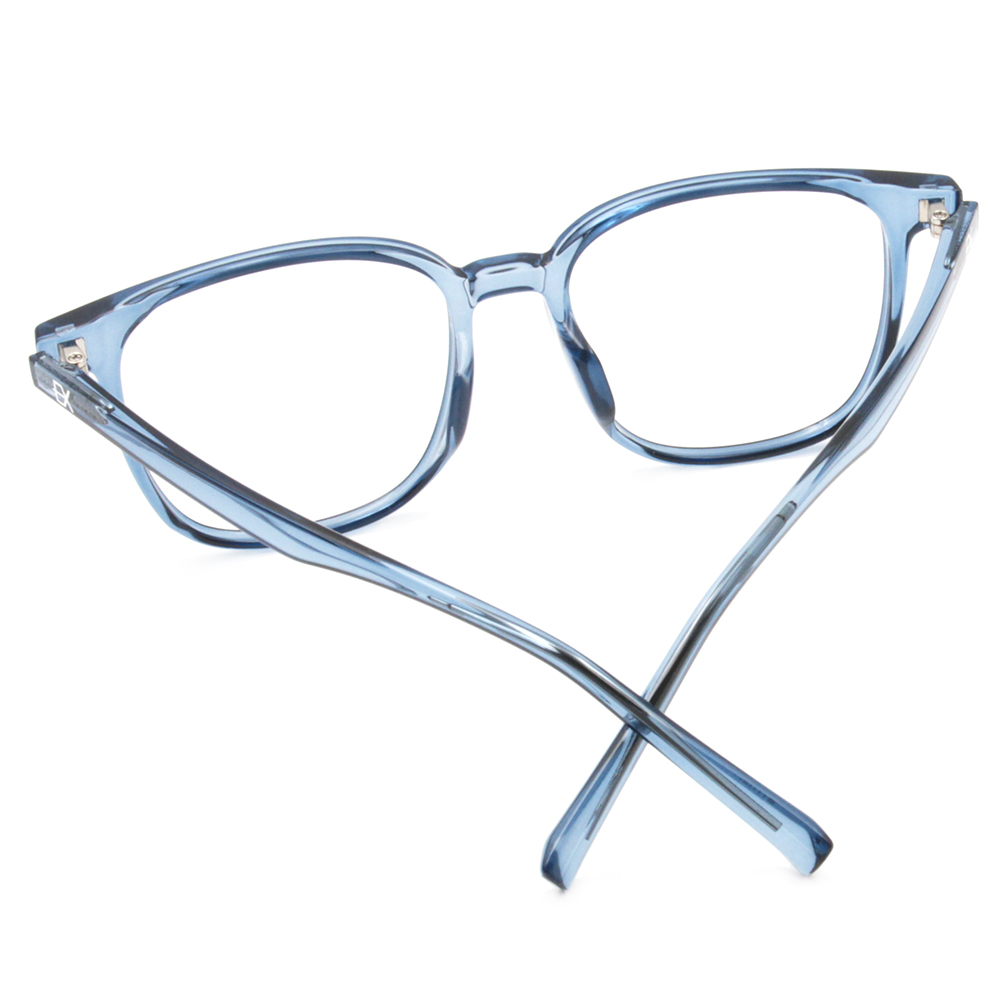 極．纖細輕款｜隨性款大方框眼鏡 琉璃藍