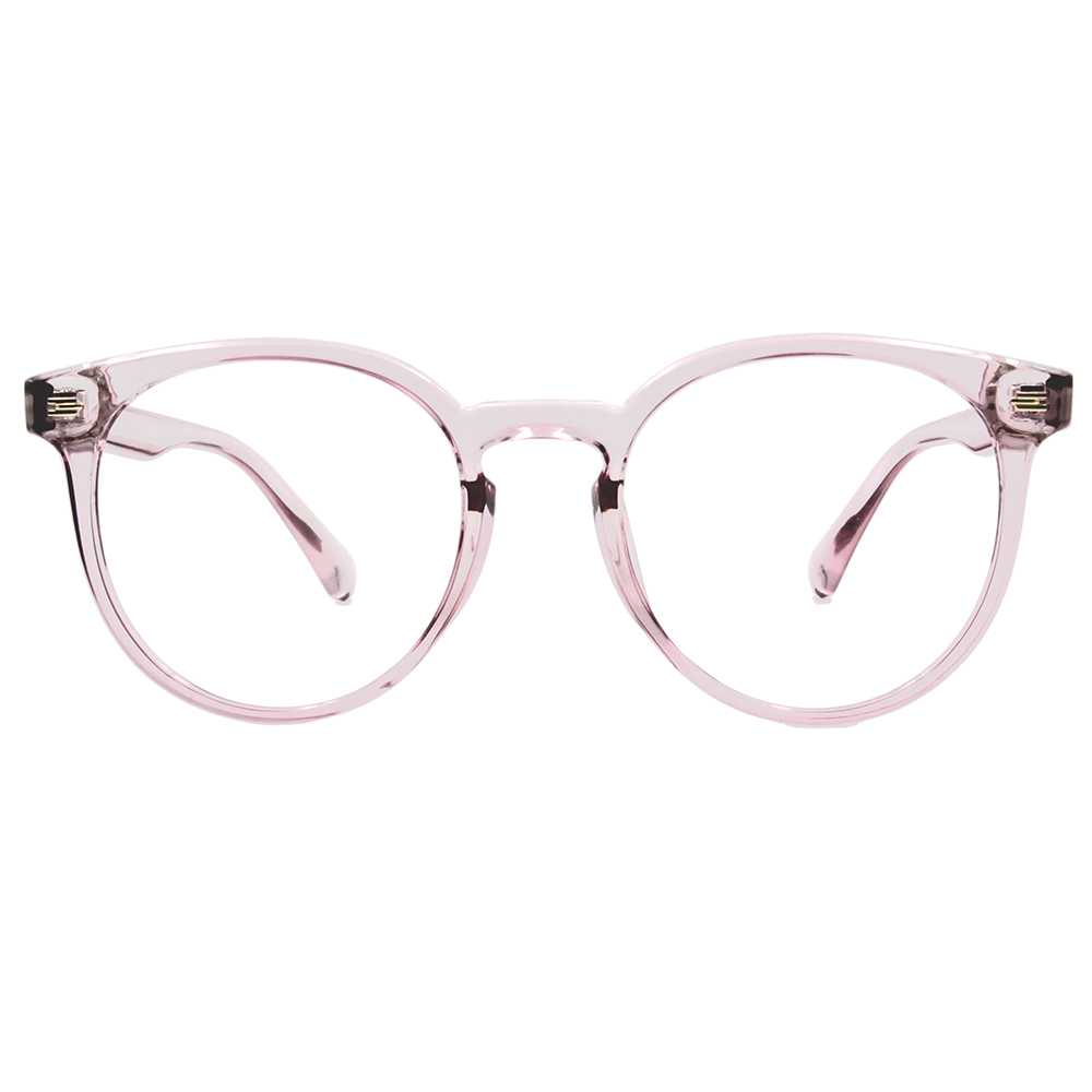 極．纖細輕款｜簡約有型圓框眼鏡 透粉紫