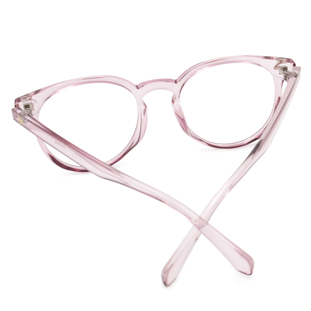 極．纖細輕款｜簡約有型圓框眼鏡 透粉紫