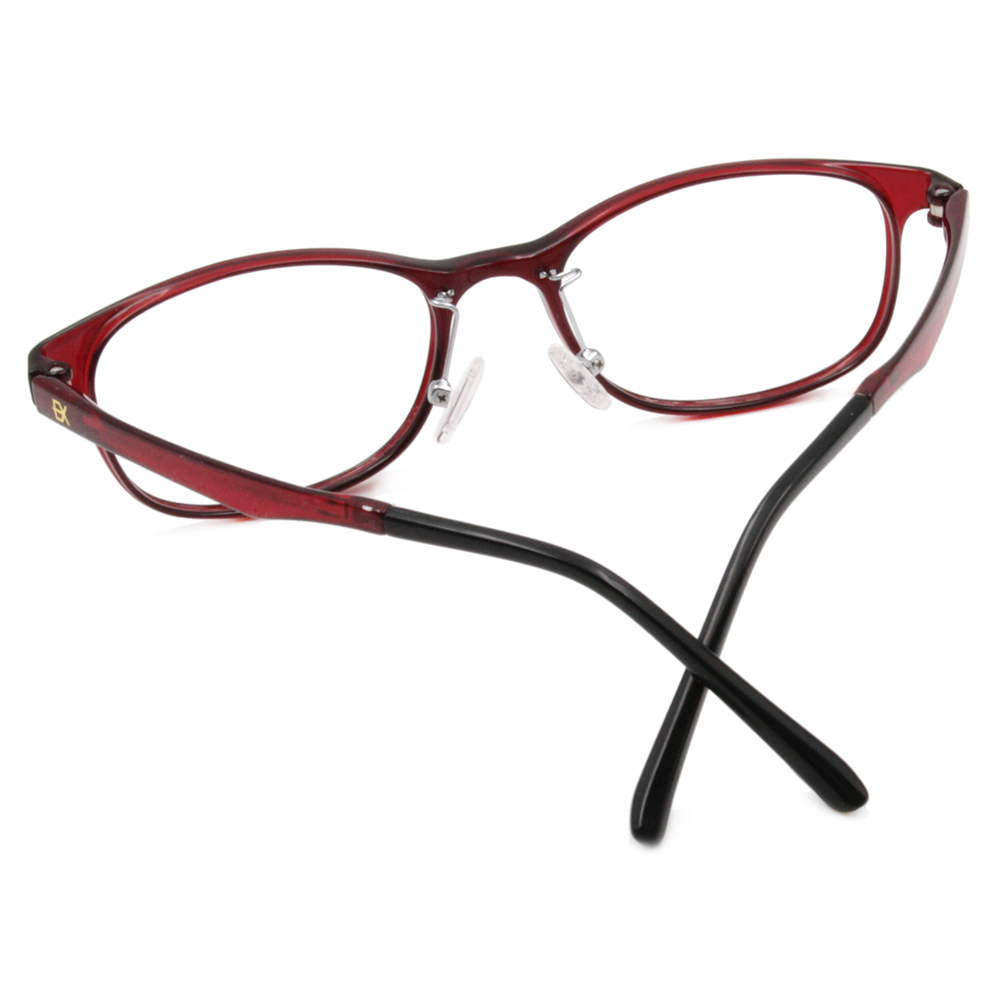 極．纖細輕款｜輕巧優雅長方框眼鏡 波爾多紅
