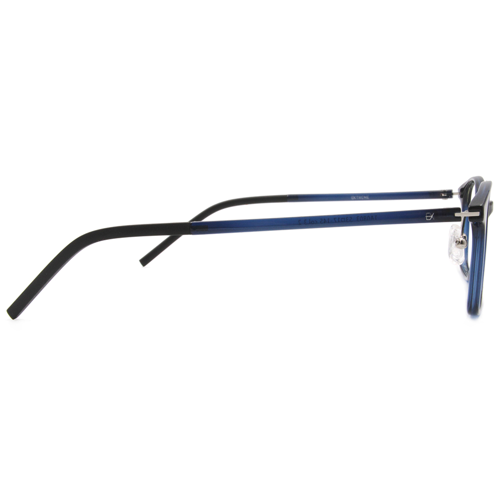 極．纖細輕款｜經典細邊方框眼鏡 秘海藍