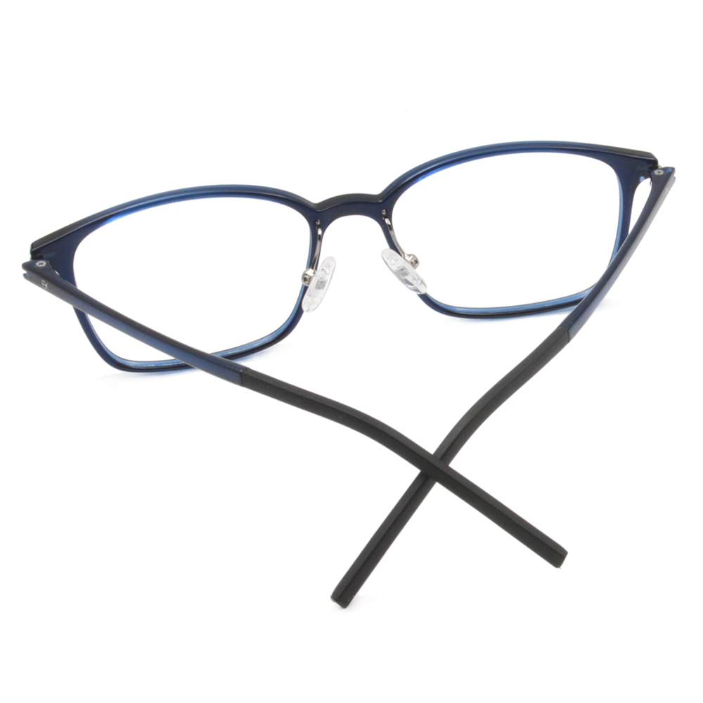 極．纖細輕款｜經典細邊方框眼鏡 秘海藍