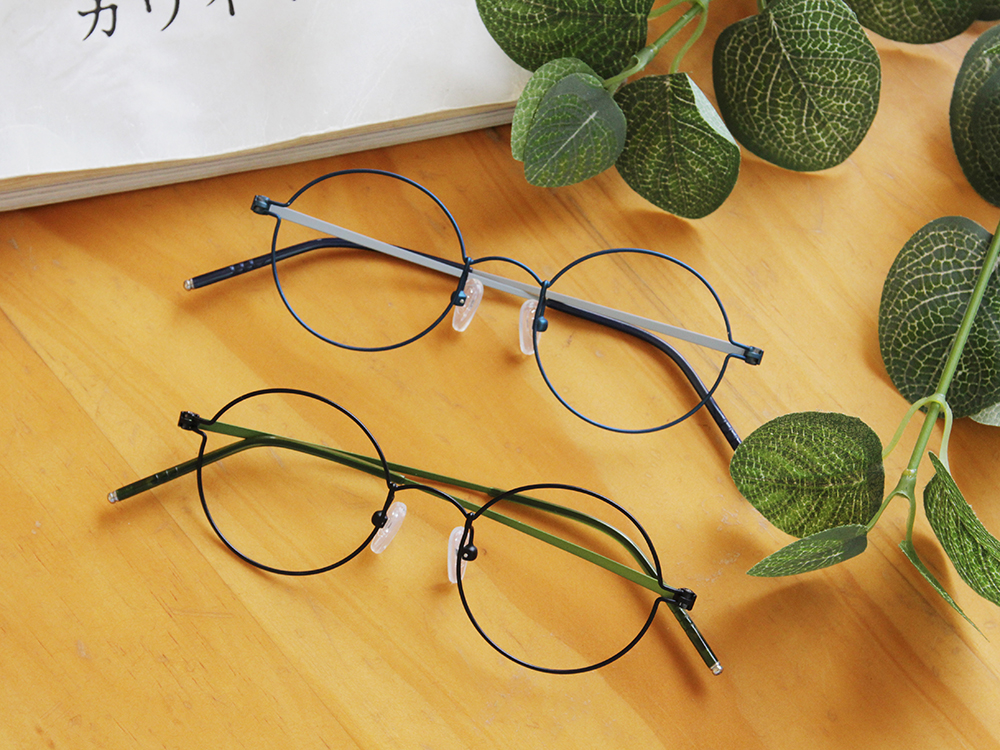 極．纖細輕款｜都會時尚圓框眼鏡 酷炫黑/綠