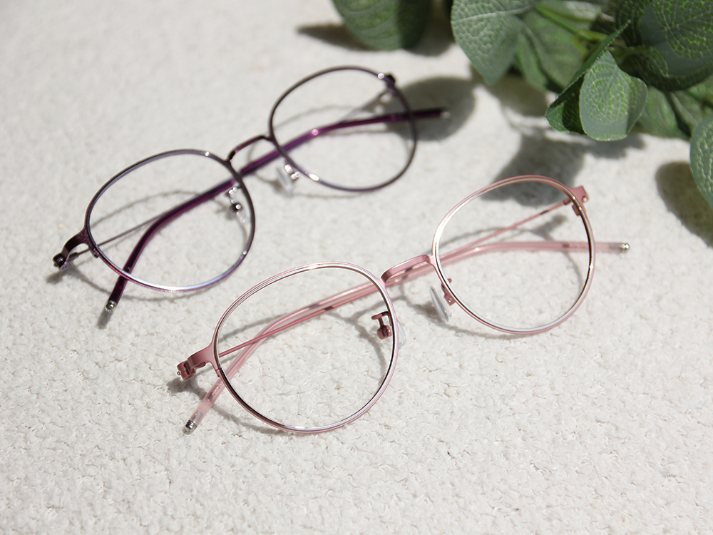 極．纖細輕款｜金圈極細邊波士頓框眼鏡 氣質粉