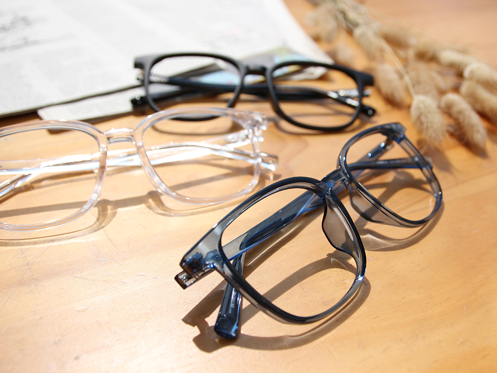 極．纖細輕款｜隨性款大方框眼鏡 琉璃藍