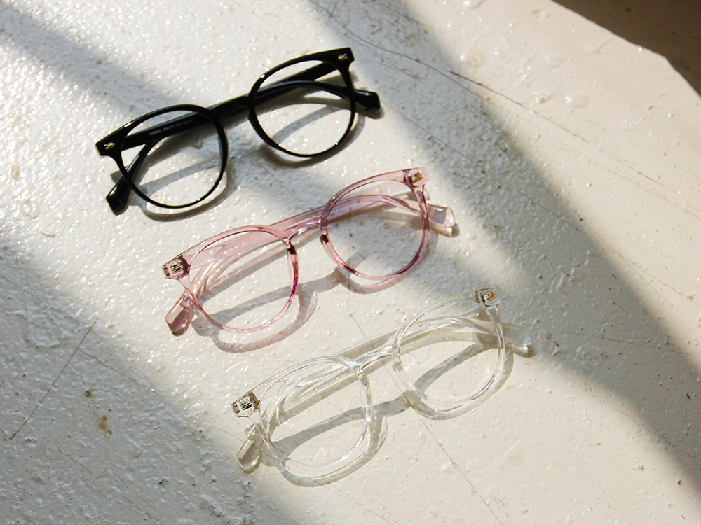極．纖細輕款｜簡約有型圓框眼鏡 透粉紫