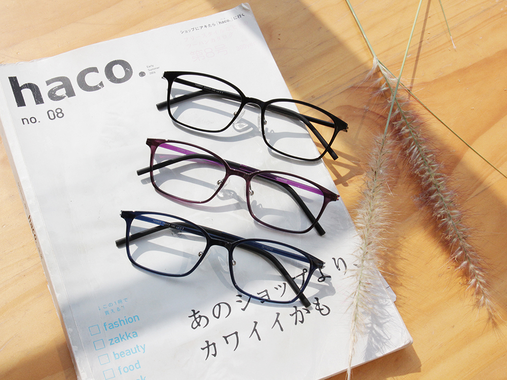 極．纖細輕款｜經典細邊方框眼鏡 鋼琴黑