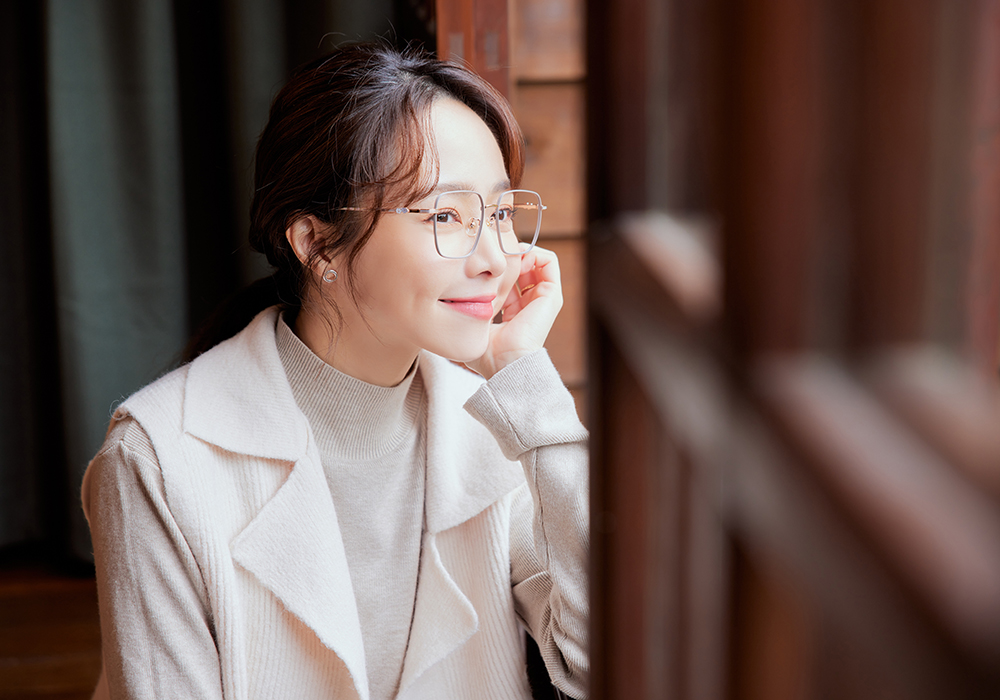 SOU・SOU l 微笑清新 大方框眼鏡❀鼠尾草灰