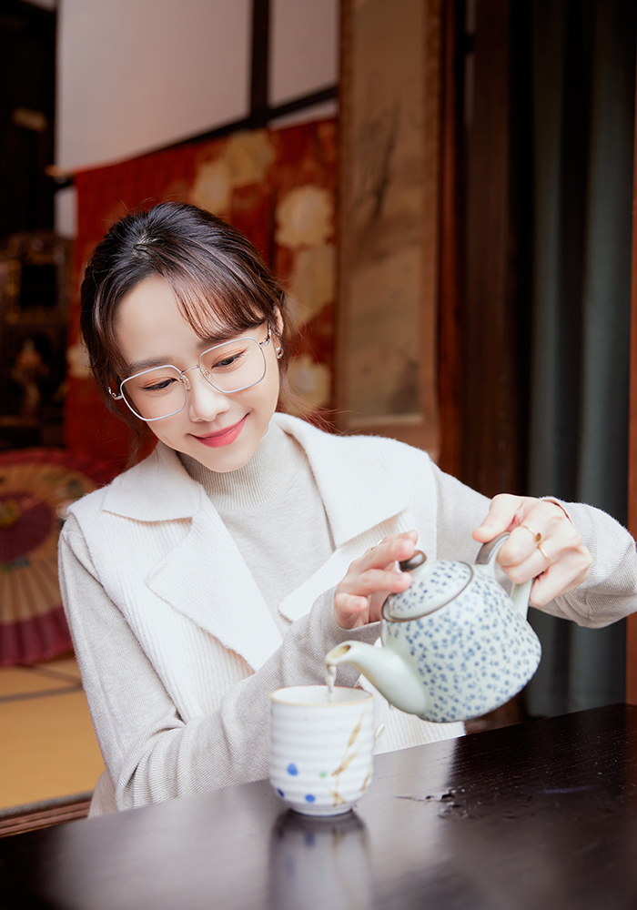 SOU・SOU l 微笑清新 大方框眼鏡❀鼠尾草灰