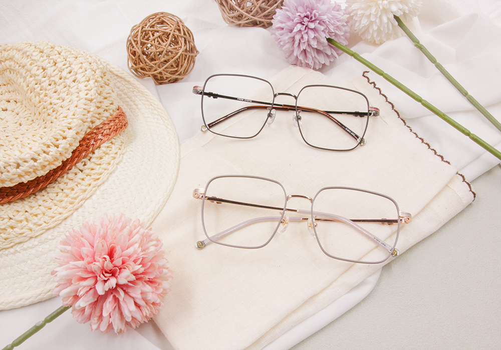 SOU・SOU l 微笑清新 大方框眼鏡❀鼠尾草灰