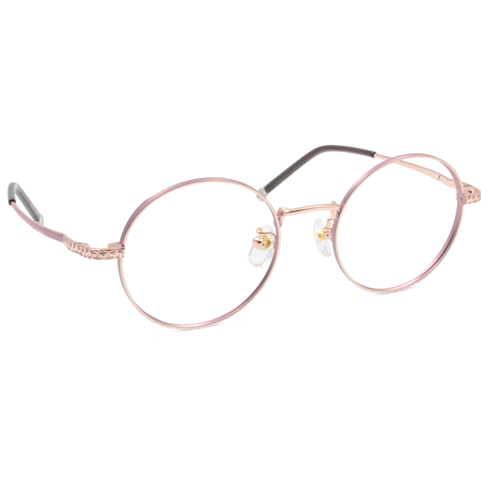 SOU・SOU l 搖搖蘿蔔草 圓框眼鏡❀玫金/粉紫