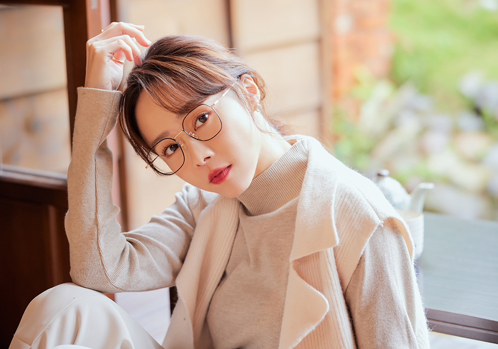 SOU・SOU l 綻放 造型多邊框眼鏡❀黑玫瑰金