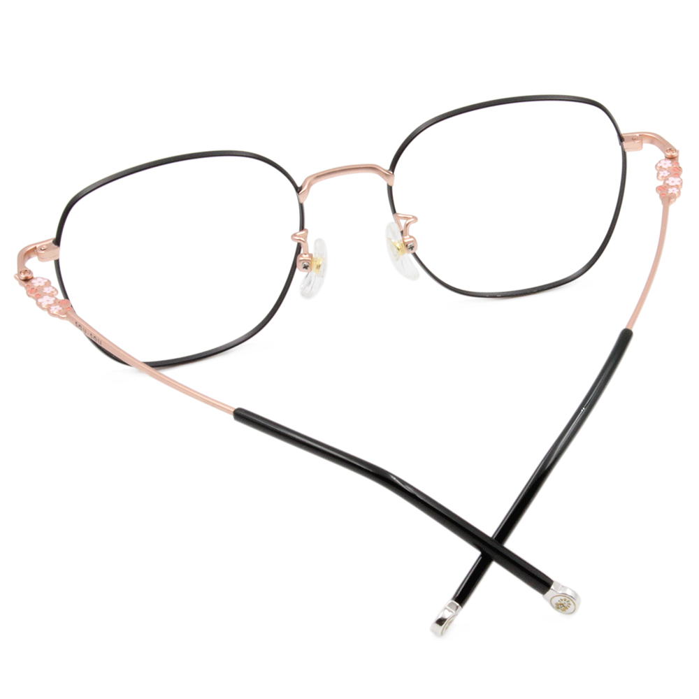 SOU・SOU l 綻放 造型多邊框眼鏡❀黑玫瑰金